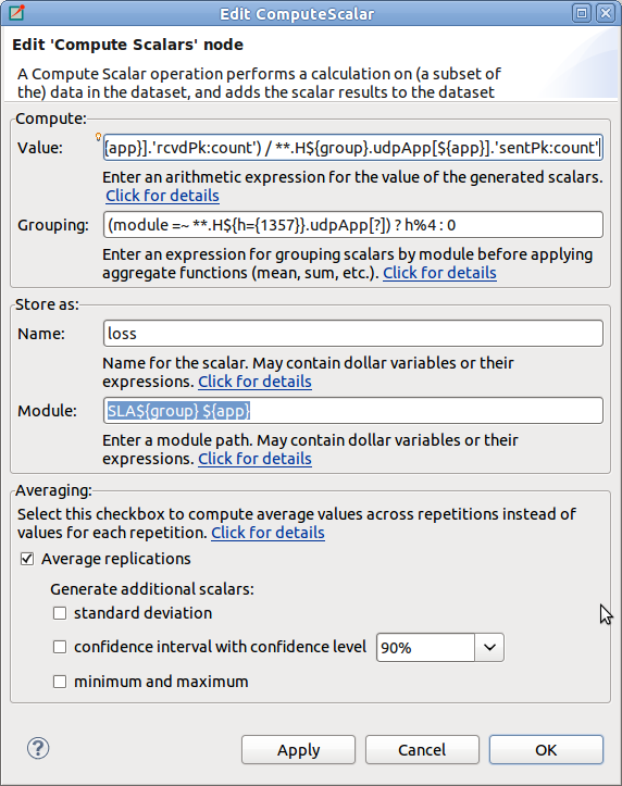 Edit 'Compute Scalars' dialog