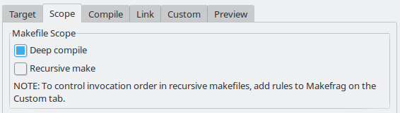 Scope of makefile
