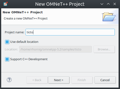Setting project name and enabling C⁠+⁠+ support