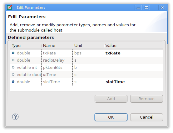 Editing Module Parameters