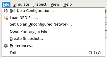 The File menu