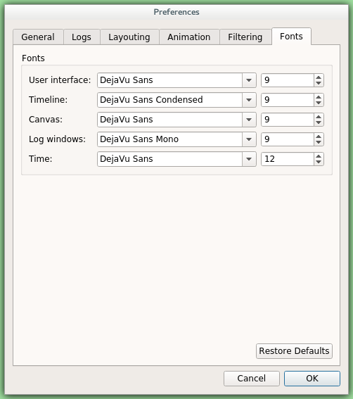 Font selection