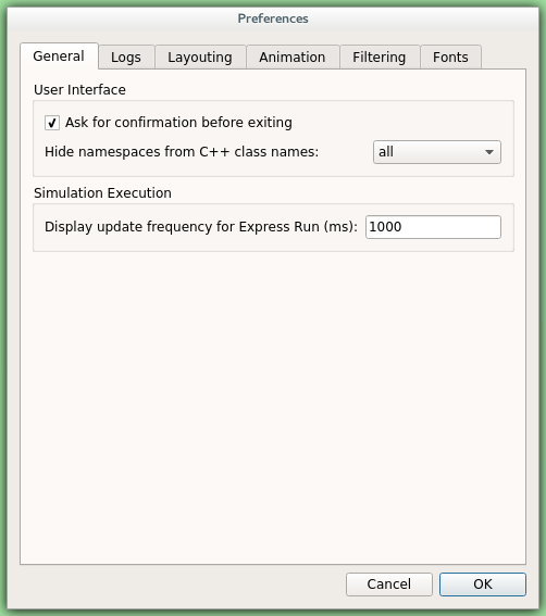 General settings