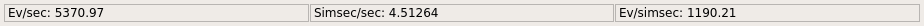 The top status bar during Fast or Express run
