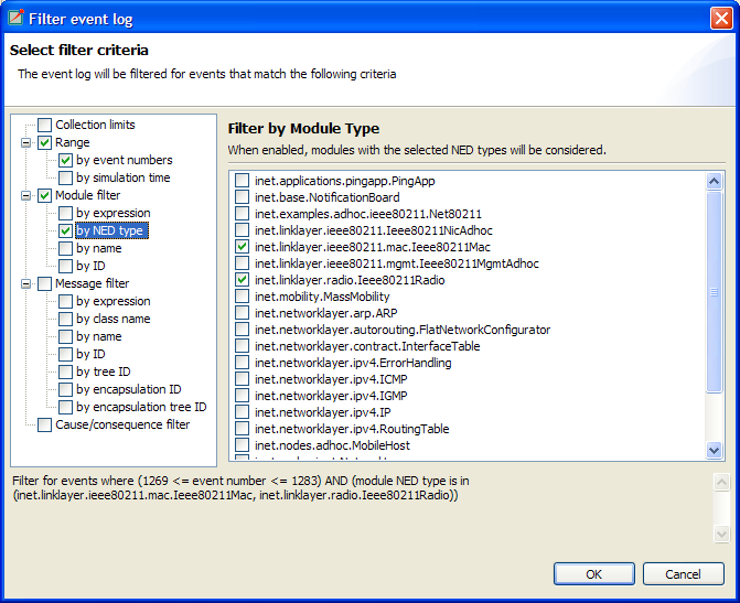 Filter Dialog