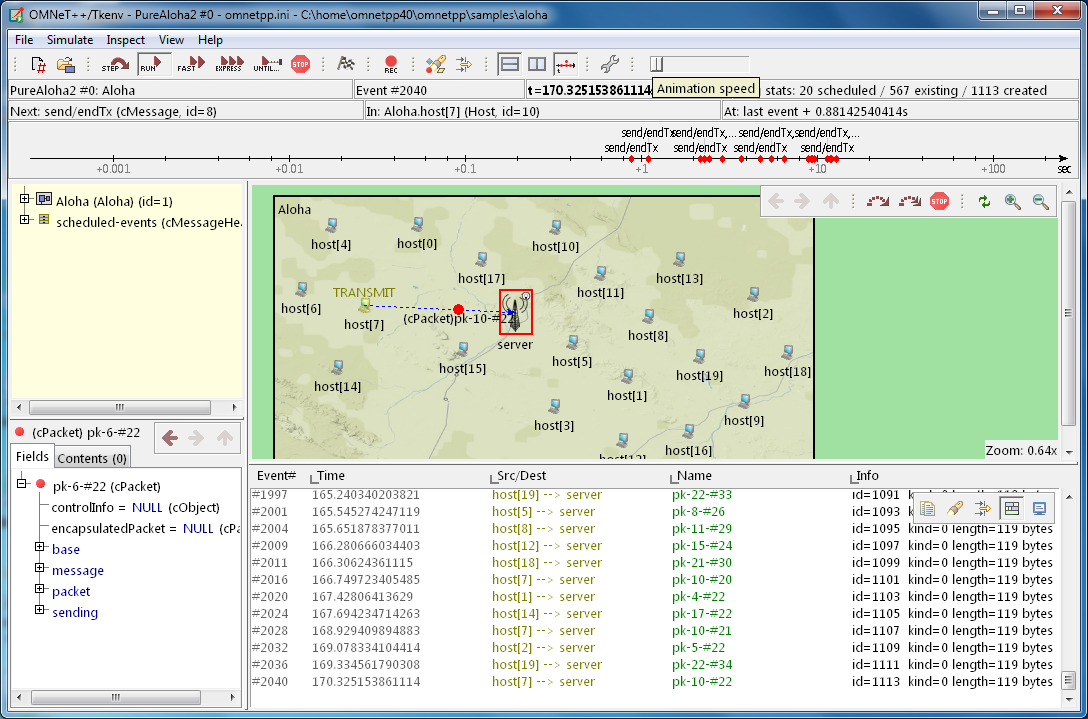 The main window of Tkenv