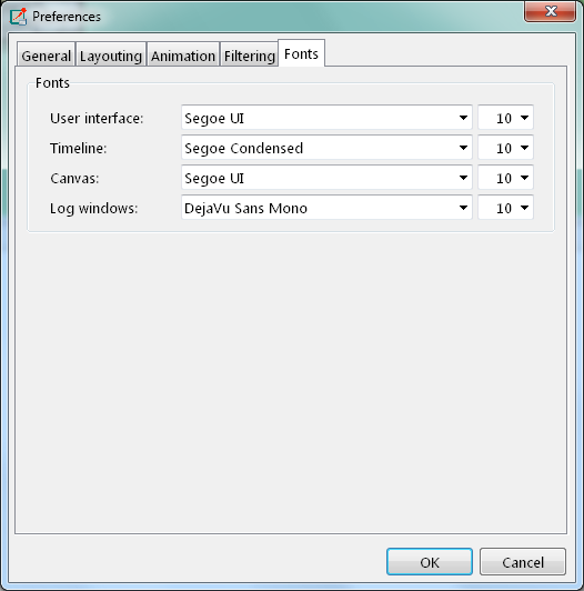 Font selection